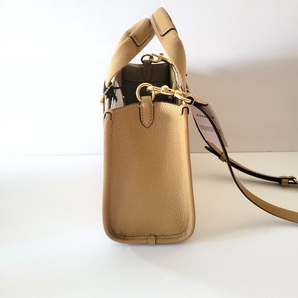 Coach CAR78 Signature Jacquard Smith Tote 24 Crossbody Handbag Light Khaki - Picture 3 of 7